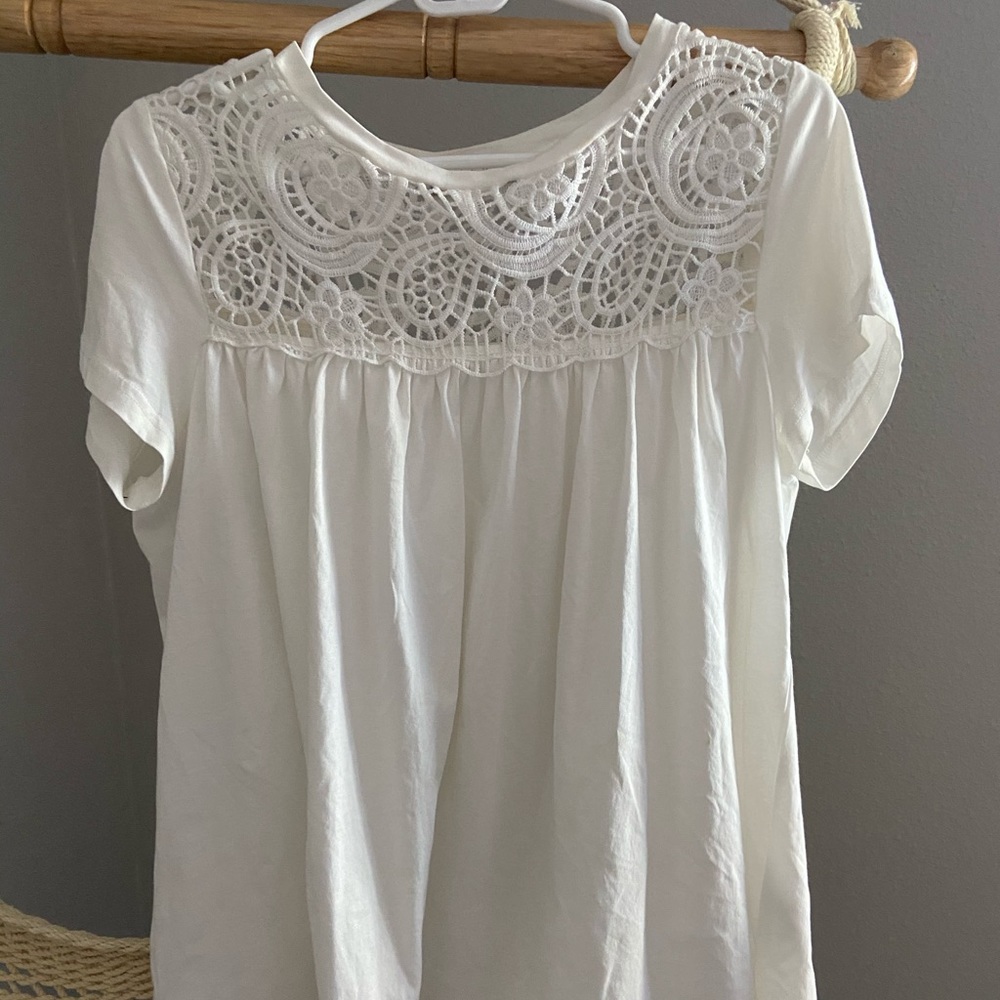 Anthropologie Lace Detail Top